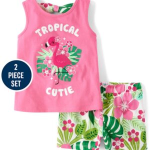 Ensemble débardeur short flamand rose